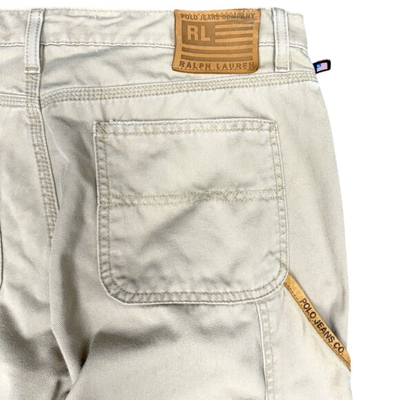VINTAGE Women's RALPH LAUREN POLO JEANS Co. Saturday Carpenter Khaki Pants | 8 - Picture 4 of 8